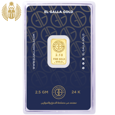 El Galla, Gold Bar,2.5 Gram, 999.9 Pure