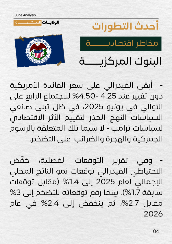 "تحليل تأثير تثبيت الفيدرالي للفائدة على سعر الذهب وتوقعات التضخم في يونيو 2025"
