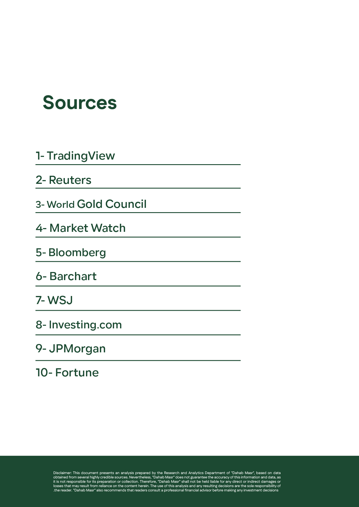 Sources used in the May 2026 gold prices analysis and silver prices analysis report, including Reuters, Bloomberg, and World Gold Council.