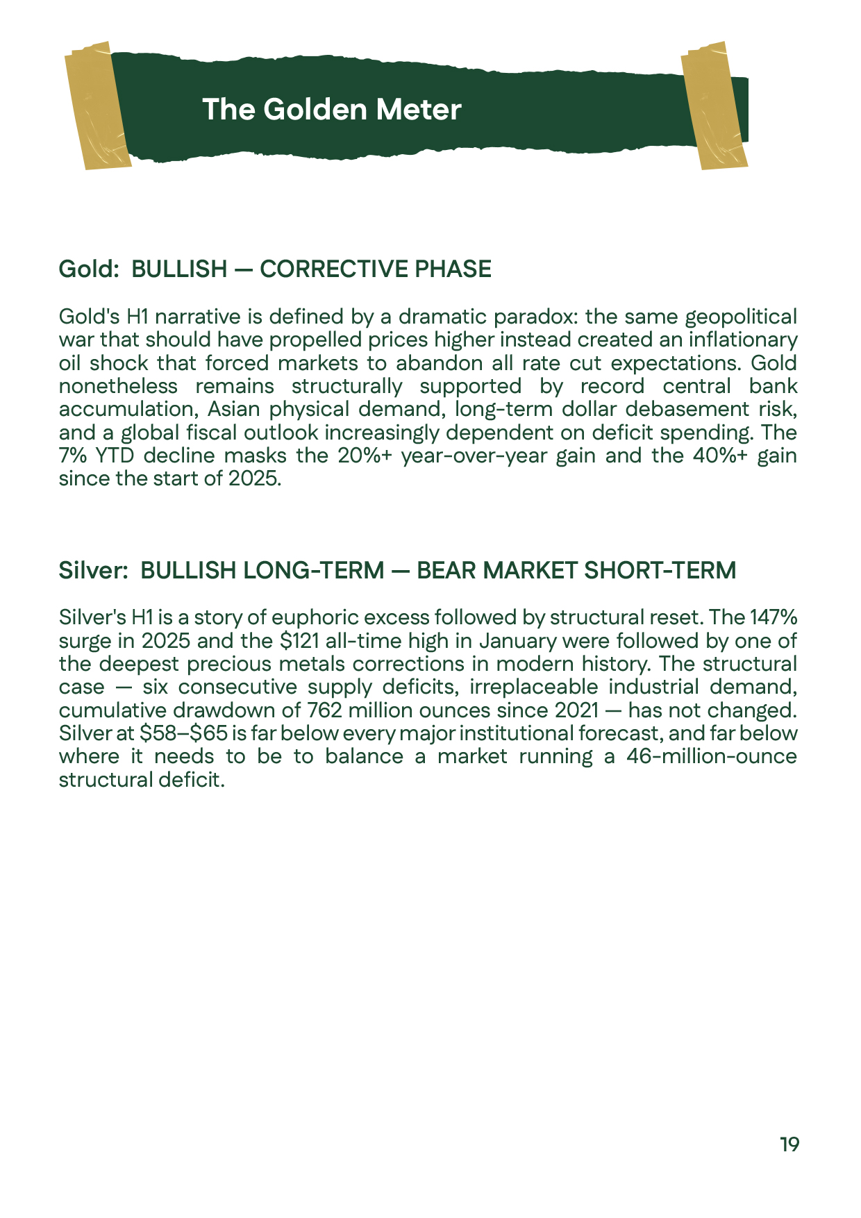 Gold Indicator for the First Half of 2026, evaluating the economic, monetary, and geopolitical factors influencing gold price and silver prices, with a strategic outlook for the second half of the year.